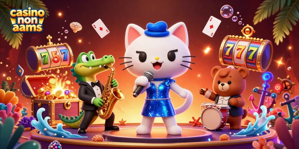 Engage with the vibrant scene of casino non AAMS featuring animated characters and colorful gaming elements.