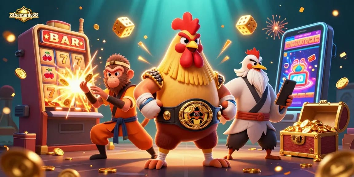 Engage with cabemanis88's exciting gaming scene featuring dynamic characters and vibrant casino elements.