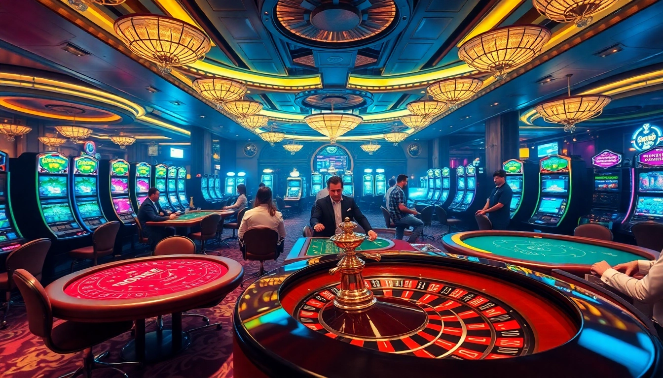 Experience a thrilling moment at ONE88 casino with players enjoying poker and roulette.
