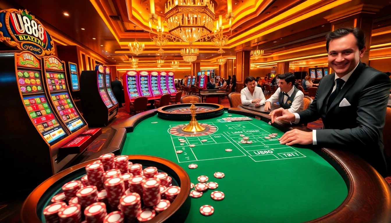 Experience the thrill of U888 casino games featuring vibrant tables and exciting action.