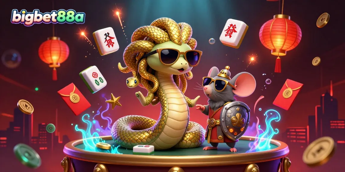Experience thrilling gameplay with bigbet88a, featuring 3D mythological characters and vibrant casino elements.