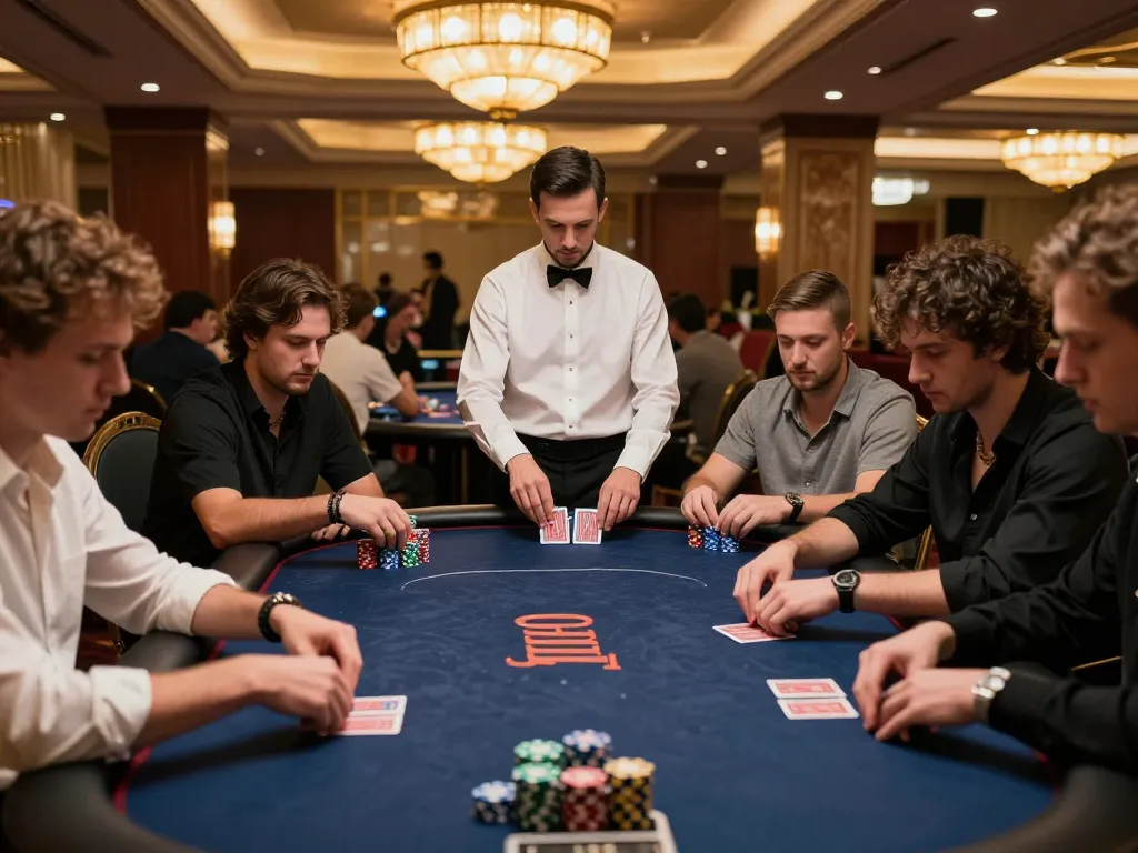 Players engage in a thrilling poker tournament at LC88, showcasing strategic gameplay and competitive atmosphere