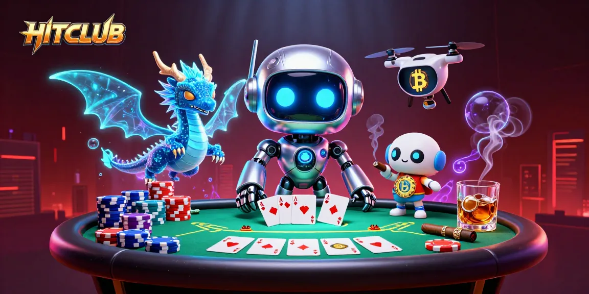 Experience HITCLUB as a dynamic scene with diverse gaming elements and engaging characters.