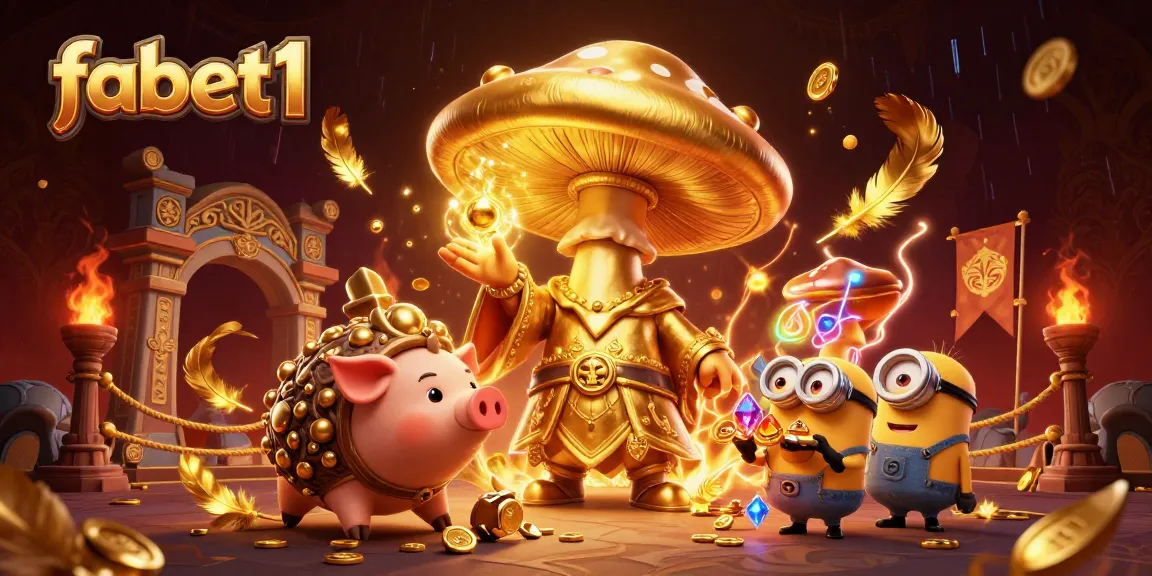 Experience vibrant gaming with fabet1 in a magical 3D casino scene filled with treasures.
