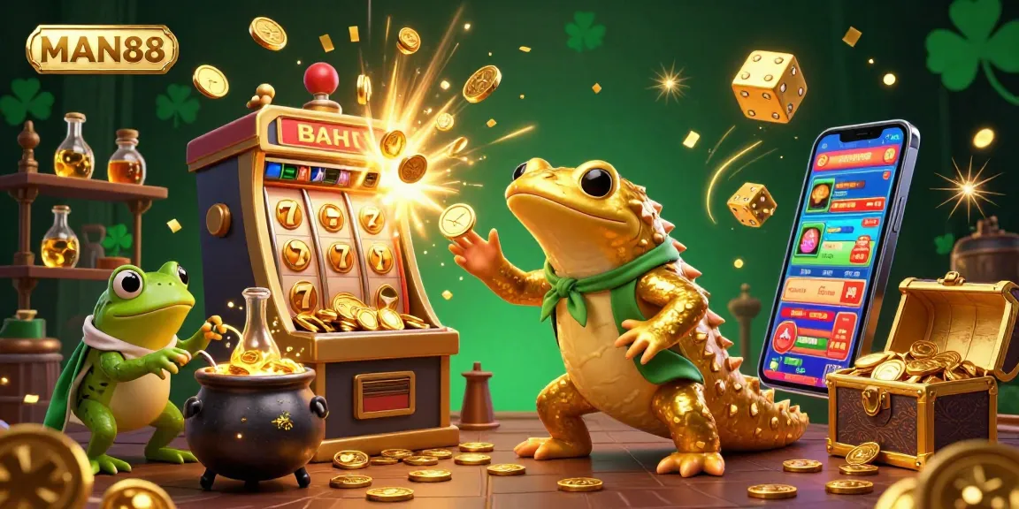 Engage with MAN88's interactive gaming world, as golden alchemist characters blend fortune and excitement.