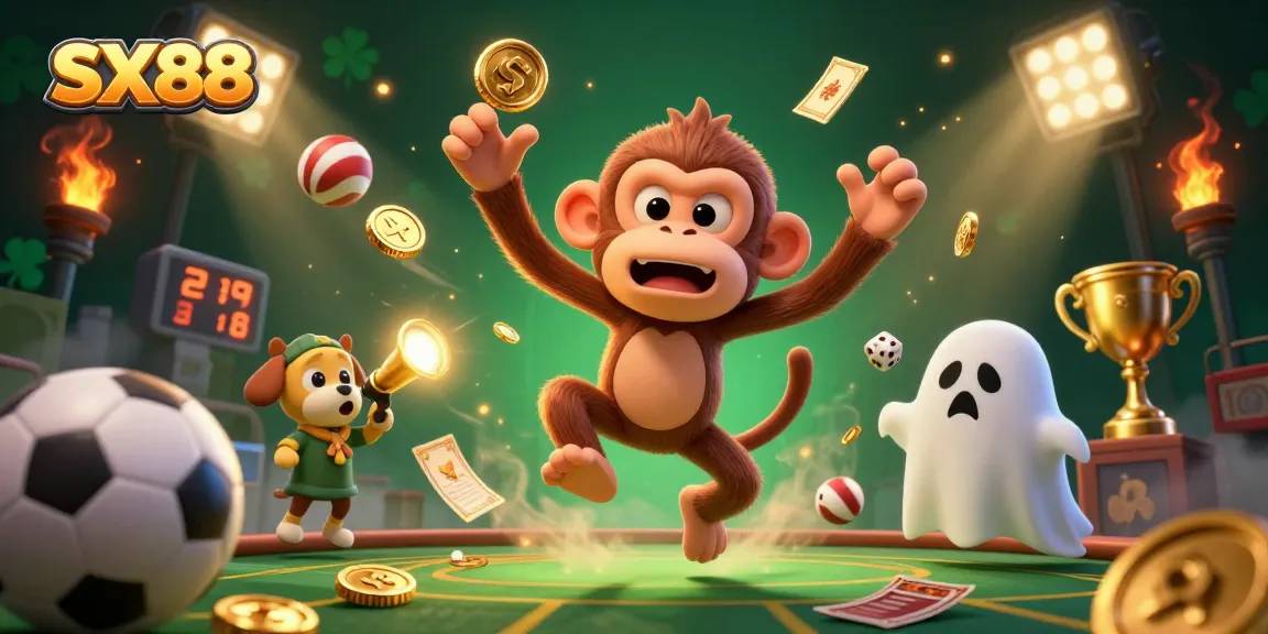 SX88 offers an energetic gambling experience with poltergeist monkey and ghost-hunter puppy tracking golden rewards.