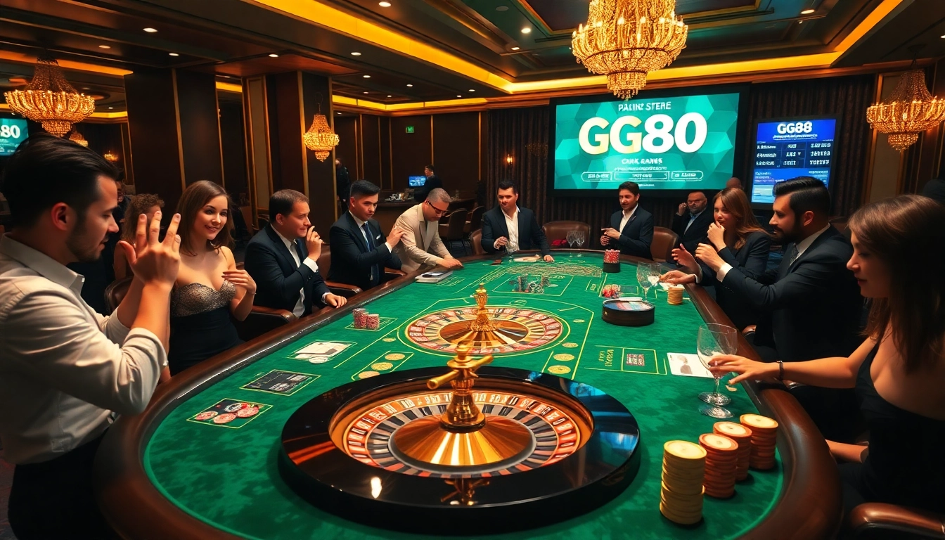 Experience the excitement at GG88 casino with high-stakes games and vibrant poker chips.