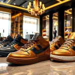 레플리카 신발을 세련된 부티크에서 선보이는 모습