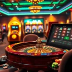 Experience the excitement of uu88 at a sophisticated casino table with vibrant games and elegant decor.
