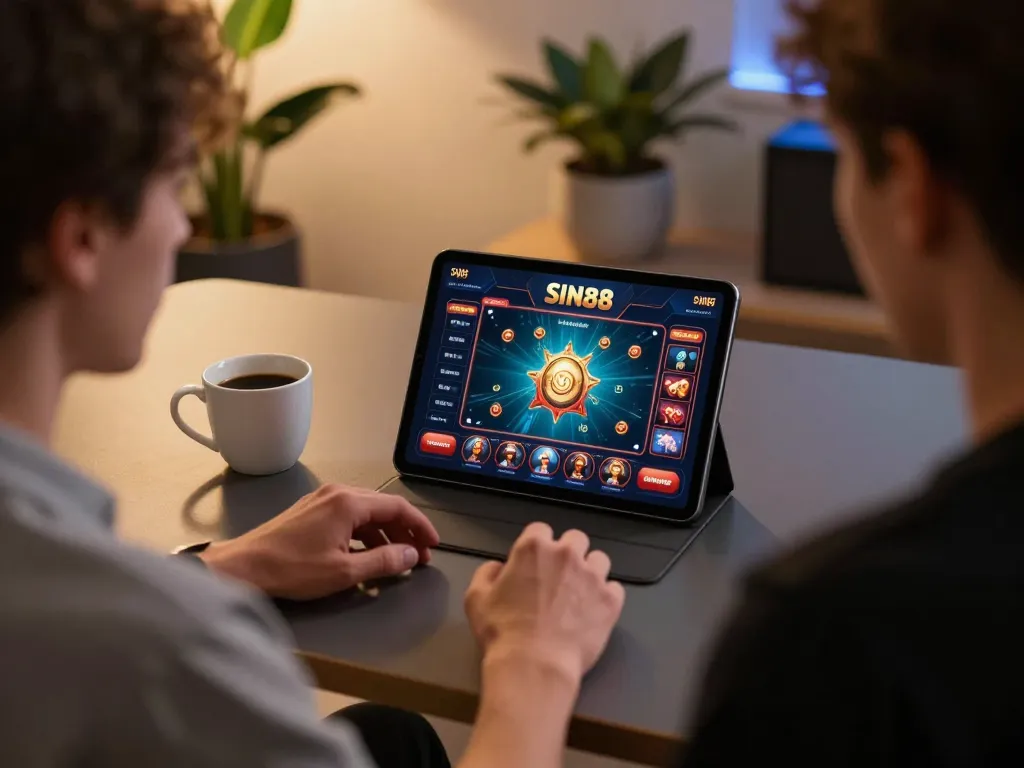 SIN88 online gaming interface displaying poker gameplay with player engaged in a strategic bet.