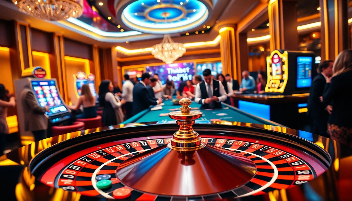 Engage in thrilling casino action with thabet john at the roulette table, surrounded by colorful chips and eager players.