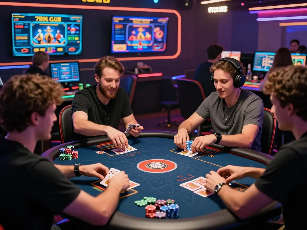 Engaged players enjoying online games on the 789 club platform, showcasing excitement and interaction in a vibrant atmosphere.