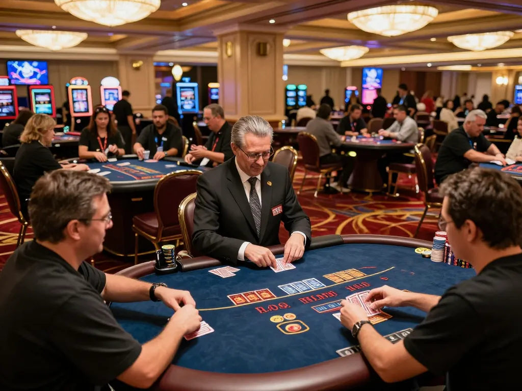 Players enjoying intense blackjack action at a TX88 casino table, showcasing strategic gameplay and excitement