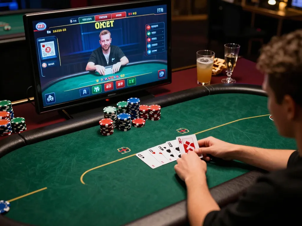 Experience thrilling poker gameplay on Oxbet with strategic card analysis and a cozy online setting