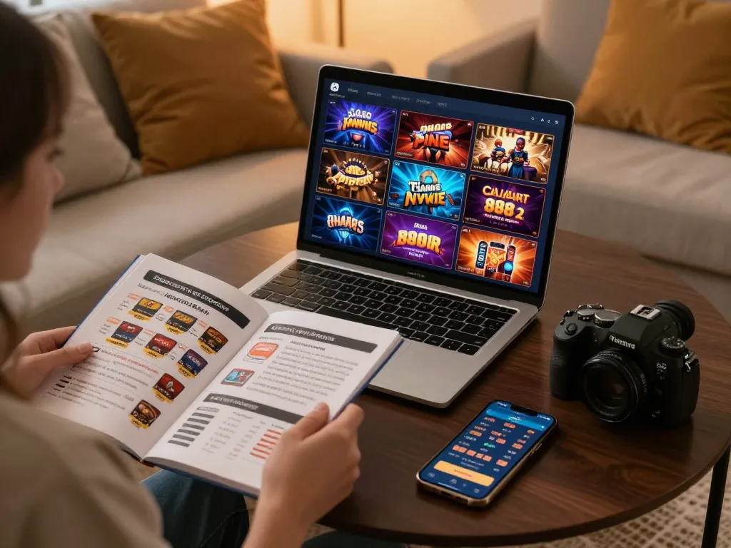 Engaging online gaming experience with 888b shown on a laptop in a cozy setting