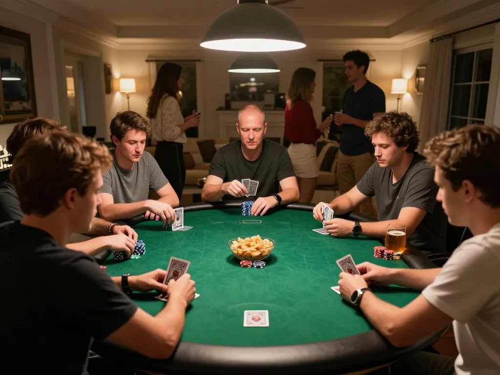 Experience the thrill of poker at 88aa trang chủ with friends in a stylish home setting