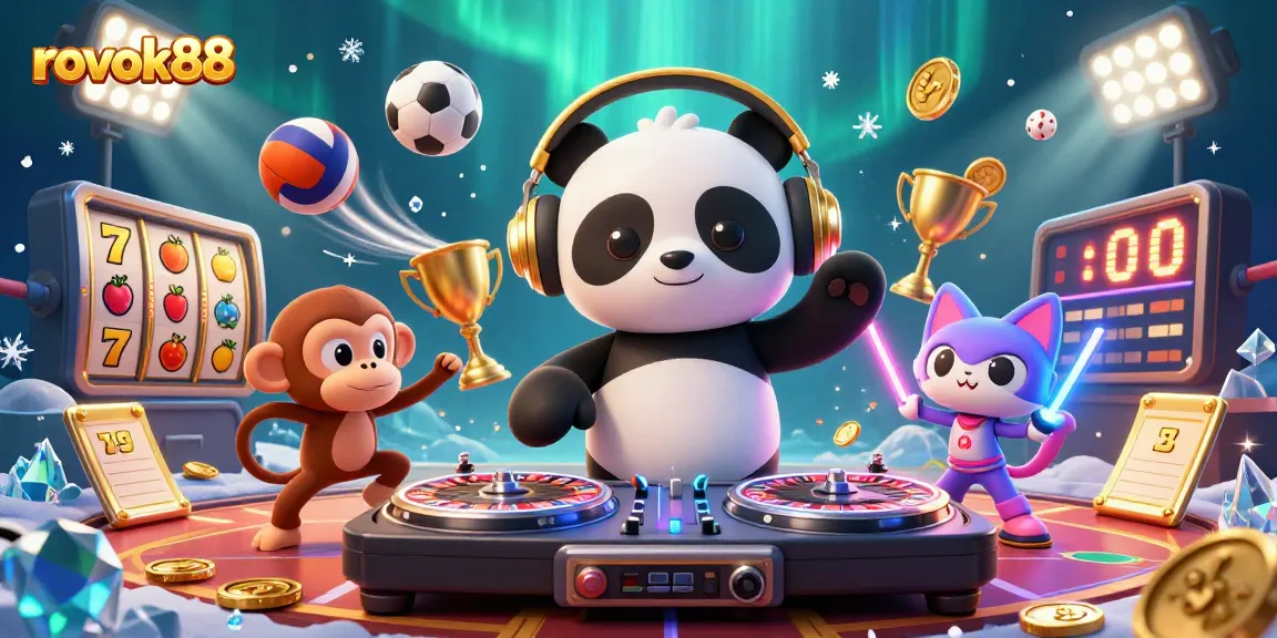 Experience the excitement of rokok88 with vibrant casino characters and dynamic gaming elements in action.
