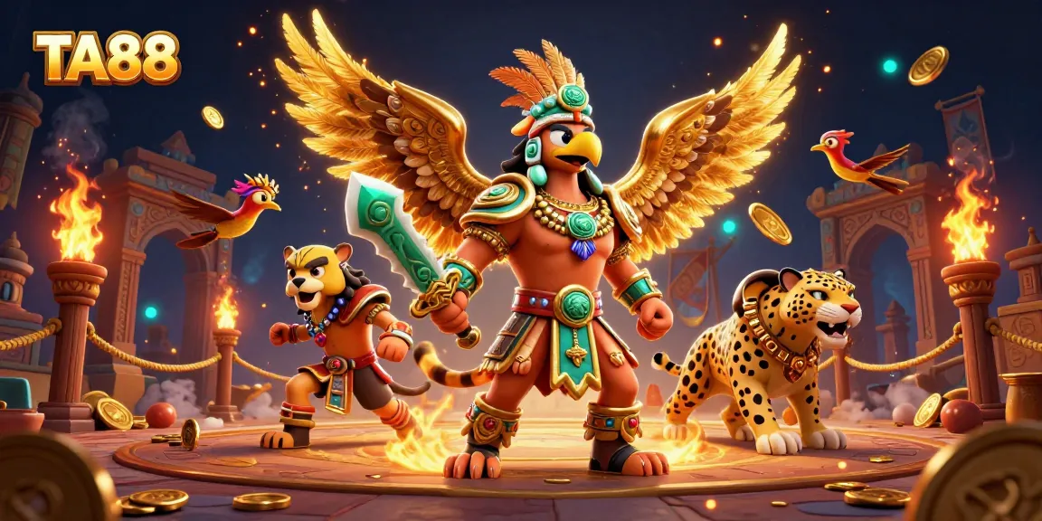 Bet on excitement with TA88 in a vibrant Aztec-themed casino arena filled with action.