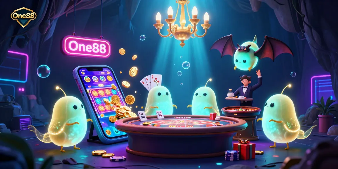 Experience the thrill of gaming at One88 with animated glowworms lighting up the vibrant casino.