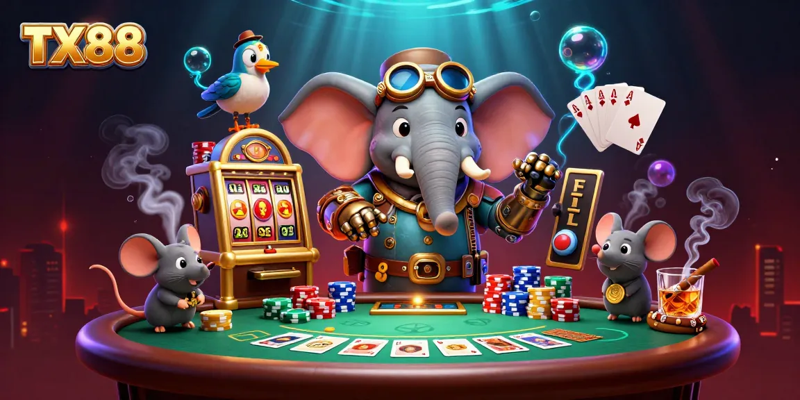 Experience thrilling slots at TX88 with dynamic gameplay and engaging characters in a captivating casino setting.