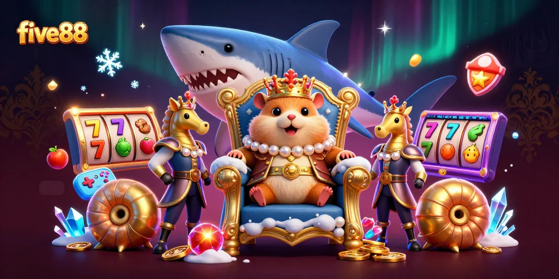 Experience the stunning five88 casino adventure with vibrant characters, dynamic slot elements, and captivating lighting effects.