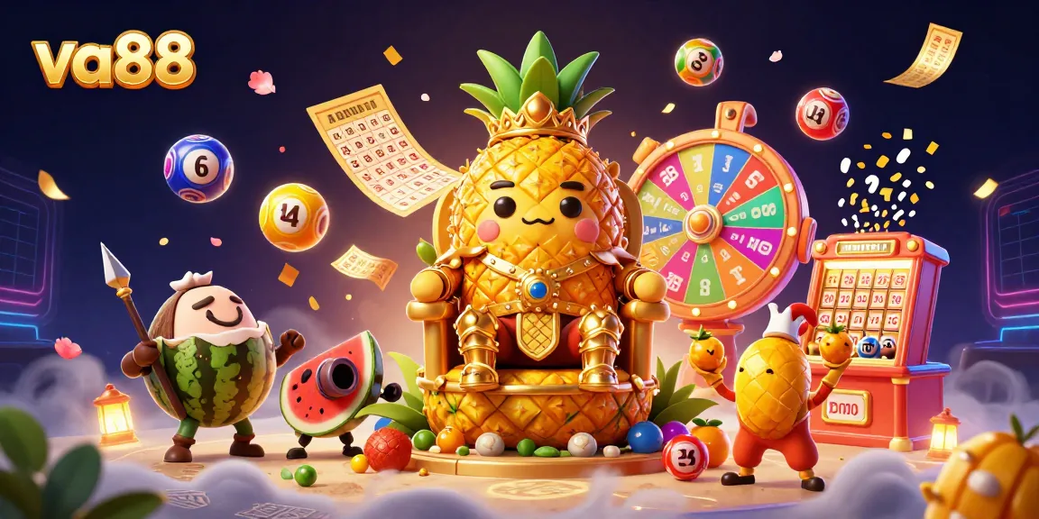 Engage with the vibrant world of va88, featuring lively casino characters and colorful lottery elements.