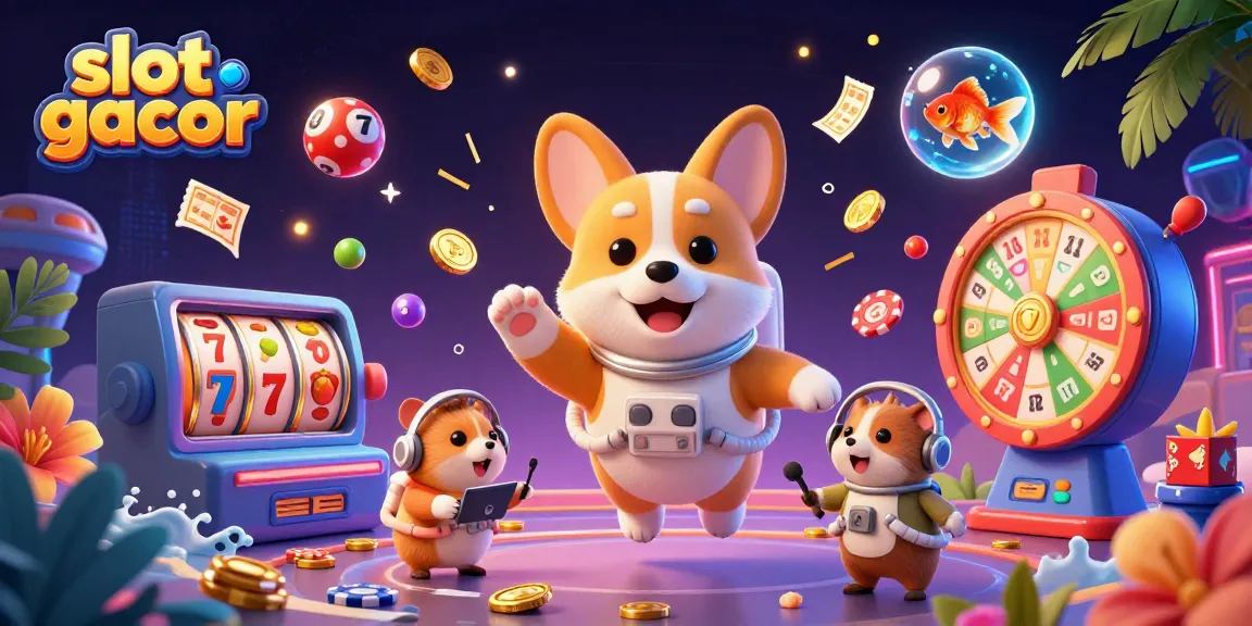 Spin the thrilling slot gacor reels with vibrant characters in a dynamic casino scene.