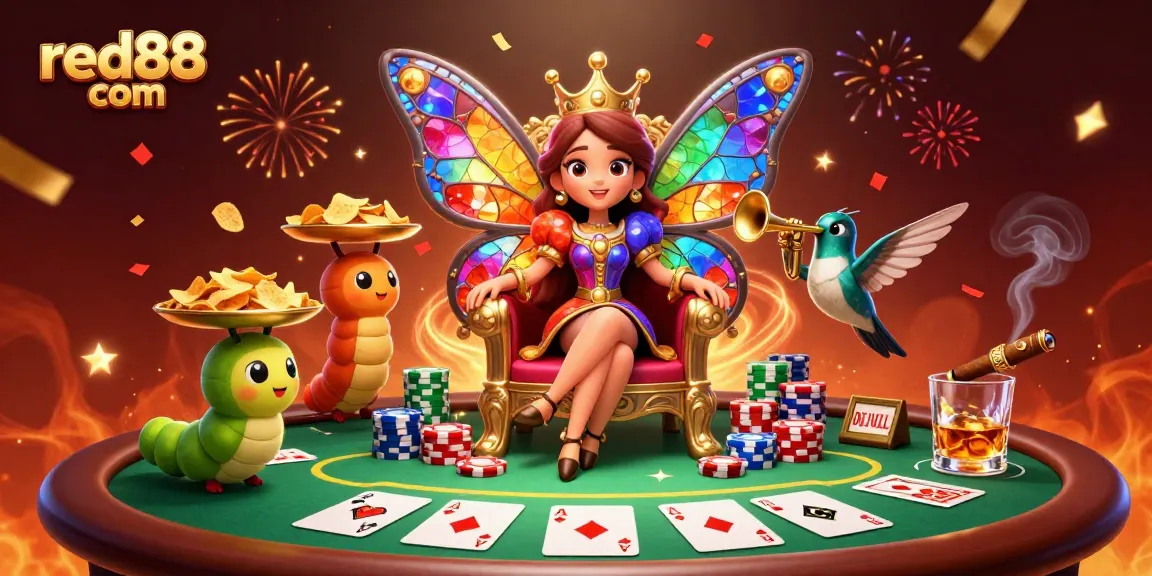 Engage in dynamic gameplay at red88 com with colorful poker elements and festive atmosphere