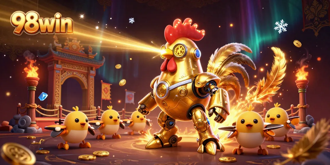 Engage with 98win in a thrilling 3D casino adventure featuring unique characters and gaming elements.