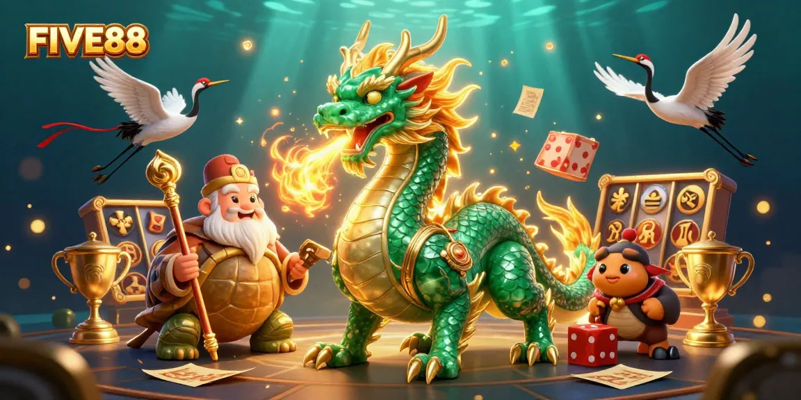 Engage with thrilling gaming at FIVE88 featuring jade dragon, lucky cranes, and captivating slots.