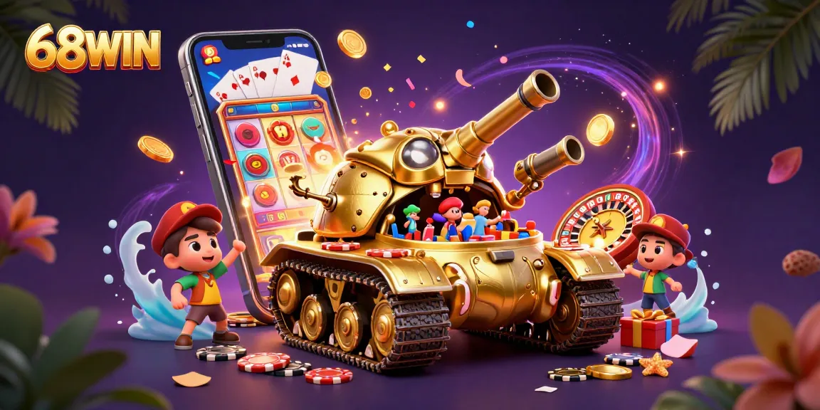Experience thrilling gaming at 68WIN with an exciting virtual casino scene full of energy.