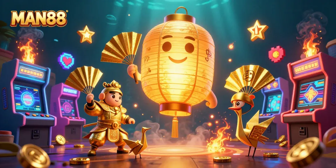 Engaging players with MAN88's vibrant gaming experience at an animated casino.