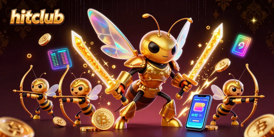Engage with hitclub's thrilling gaming world featuring dynamic 3D characters in a vibrant casino scene.
