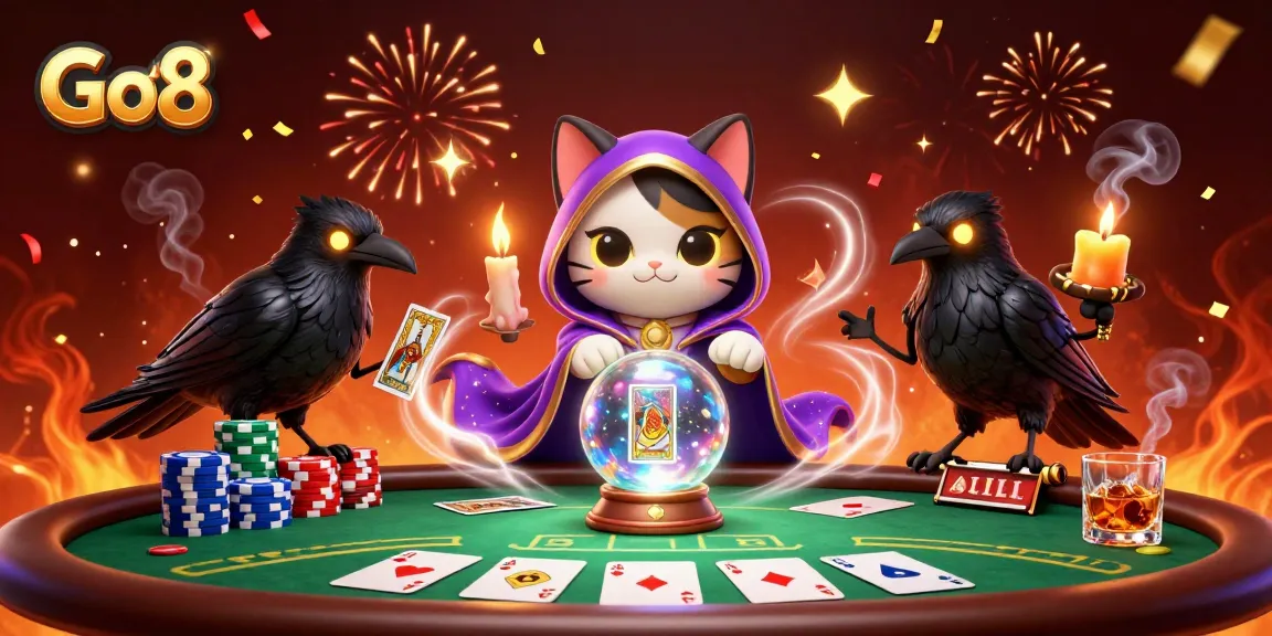 Experience thrilling gameplay with Go8 at this vibrant casino scene filled with action.